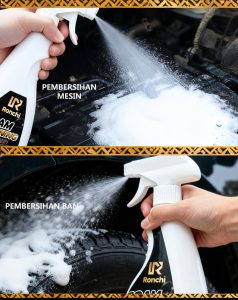 Paket 2 Botol Pembersih Busa Multifungsi Ronchi Foam Cleaning 500ml | Pembersih Mobil & Rumah Hemat Harga - Gambar 11