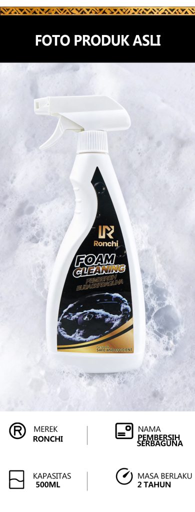 Pembersih Busa Multifungsi Ronchi Foam Cleaning 500ml | Pembersih Interior Mobil Serbaguna Bersih Noda Tanpa Bilas Air - Gambar 14