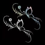 2Pcs Glitter Butterfly Car Decals, Rainbow PVC Stickers for Laptop, Truck, Motorcycle & Wall Decor
